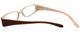 Calabria Vivid 737 Designer Progressive Lens Blue Light Glasses Mocha Women Oval
