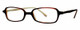 Profile View of Calabria Vivid 751 Designer Progressive Lens Blue Light Glasses Mocha Rectangle
