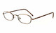 Front View of Calabria FlexPlus 87 Brown Amber Designer Progressive Blue Light Block Glasses