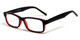 Profile View of Soho 1015 Designer Progressive Lens Blue Light Blocking Glasses in Black-Wine