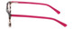 Side View of Calabria Viv 848 Designer Progressive Lens Blue Light Glasses Demi-Pink Square