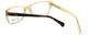 Close Up View of Calabria Splash Designer Progressive Lens Blue Light Glasses SP60 in Demi-Brown