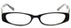 Front View of Calabria Designer Progressive Lens Blue Light Glasses 854 Ebony Unisex Oval 60mm