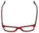 Top View of Calabria Viv Designer Progressive Lens Blue Light Glasses 870 in Black-Red 55mm