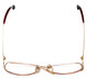 Top View of Rodenstock Designer Progressive Lens Blue Light Glasses 828 in Gold & Red 59mm