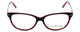 Front View of Ernest Hemingway Designer Progressive Blue Light Glasses H4644 in Black/Red 51mm