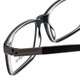 Close Up View of Big&Tall Designer Progressive Blue Light Glasses 14 Black Crystal Acetate 58mm
