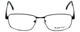 Front View of Big&Tall Designer Progressive Blue Light Glasses 16 Black Mens Square Metal 59mm