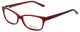 Profile View of Ecru Designer Progressive Lens Blue Light Glasses Beck-005 Red 53mm Unisex 53mm