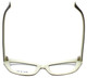 Top View of Ecru Designer Progressive Lens Blue Light Glasses Bowie-002 in Brown 50mm Cateye