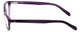 Side View of Ecru Designer Progressive Lens Blue Light Glasses Daltrey-006 in Purple 50mm