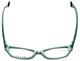 Top View of Ecru Designer Progressive Lens Blue Light Glasses Ferry-034 Oyster 53mm Cateye