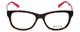 Profile View of Ecru Designer Progressive Blue Light Glasses Morrison-051 in Tortoise-Red 51mm
