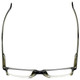 Profile View of M Reader Designer Progressive Blue Light Glasses 104-SGNGT Black Olive Fade 53mm