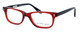 Profile View of Ernest Hemingway Designer Blue Light Glasses H4617 (Small) in Red-Black 48mm