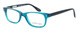 Profile View of Ernest Hemingway Designer Blue Light Glasses H4617 (Small) in Teal-Black 48mm
