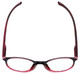 Top View of Calabria R770 Neck Hanging Designer Progressive Blue Light Glasses in Rose 57 mm