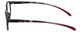 Side View of Calabria R772 Designer Progressive Blue Light Glasses Purple Acetate Oval 49 mm