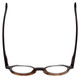 Top View of Calabria Elite Designer Blue Light Glasses Hexagon Round R207 46mm in Grey Black