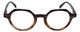 Front View of Calabria Elite Progressive Blue Light Glasses Hexagon Round R207 46mm Grey Black