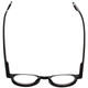Top View of Calabria Elite Designer Blue Light Blocking Glasses R217 Professor 46mm in Black