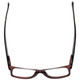 Top View of Calabria Morgan Square Designer Progressive Blue Light Glasses 52 mm Brown Frost