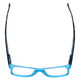 Top View of Calabria Morgan Rectangular Designer Blue Light Glasses 52mm in Teal Frost Green