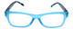 Front View of Calabria Morgan Rectangular Progressive Blue Light Glasses 52mm Teal Frost Green