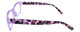 Side View of Calabria Morgan Square Progressive Blue Light Glasses 52 mm Violet Frost Purple