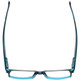 Top View of Calabria Jordan 2 Square Designer Progressive Blue Light Glasses 50 mm Rad Blue