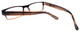 Close Up View of Calabria Jordan 2 Square Progressive Blue Light Glasses 50 mm Rad Whiskey Brown
