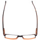 Top View of Calabria Jordan 2 Square Progressive Blue Light Glasses 50 mm Rad Whiskey Brown