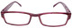 Front View of Calabria Mira Rectangular Designer Blue Light Glasses 50mm in Grape Berry Purple