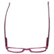 Top View of Calabria Mira Rectangular Progressive Blue Light Glasses 50mm Grape Berry Purple
