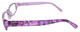 Side View of Calabria Dora Round&Oval Designer Blue Light Block Glasses 50 mm in Grape Purple