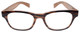 Front View of Calabria Drew Women Square Designer Blue Light Blocking Glasses 48mm Brown Smoke