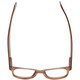 Top View of Calabria Drew Square Designer Progressive Blue Light Glasses 48mm in Brown Smoke