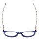 Top View of Calabria MDR8003 Women Oval 47mm Designer Reading Glasses Navy Blue Crystal Spot