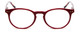Front View of Calabria MDR8003 Lady Oval 47mm Designer Reading Glasses Maroon Red Crystal Spot