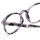 Close Up View of Calabria MDR8003 Women Oval 47mm Designer Reading Glasses in Grey Tortoise Black
