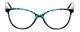 Front View of Calabria MDR8004 Ladies Cateye 49mm Reading Glasses in Green Tortoise Black Fade