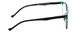 Side View of Calabria MDR8004 Ladies Cateye 49mm Reading Glasses in Green Tortoise Black Fade