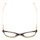 Top View of Calabria MDR8004 Ladies Cateye 49mm Designer Reading Glasses Tortoise Fade Amber