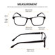Calabria L2007 Mens Square Full Rim 54mm Designer Reading Glasses in Gloss Black