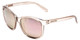 Profile View of Suncloud Sashay Polarized Sunglasses Unisex Acetate Classic Retro in Transparent Taupe & Pink Gold Mirror