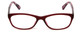 Front View of Ann Taylor 020 Ladies Cateye 52mm Designer Reading Glasses Burgundy Red Tortoise