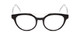 Front View of Scott&Zelda SZ7431 Unisex Oval Reading Glasses in Black Silver Crystal Tips 50mm