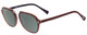 Profile View of Scott&Zelda SZ7442 Designer Polarized Sunglasses with Custom Cut Smoke Grey Lenses in Burgundy Red Silver Triple Layer Purple Unisex Square Full Rim Acetate 52 mm