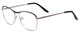 Profile View of Scott&Zelda SZ7451 Unisex Classic Reading Glasses in Blue Gun Metal Silver 55 mm