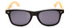 Coyote Woodie Classic Polarized Sunglasses Black Brown Bamboo & Smoke Grey 52 mm